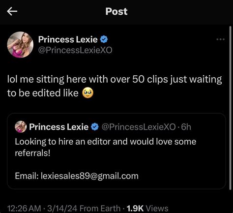 Think about Lexie : r/PrincessLexie .